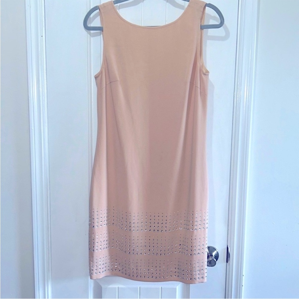 NWT Trina Turk Pink Sleeveless Sheath Mini Dress with Rhinestones